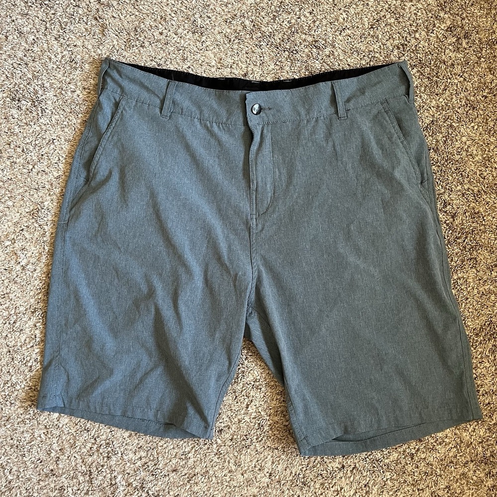Trunks Swim Shorts Men's 38 Gray Blue Pockets